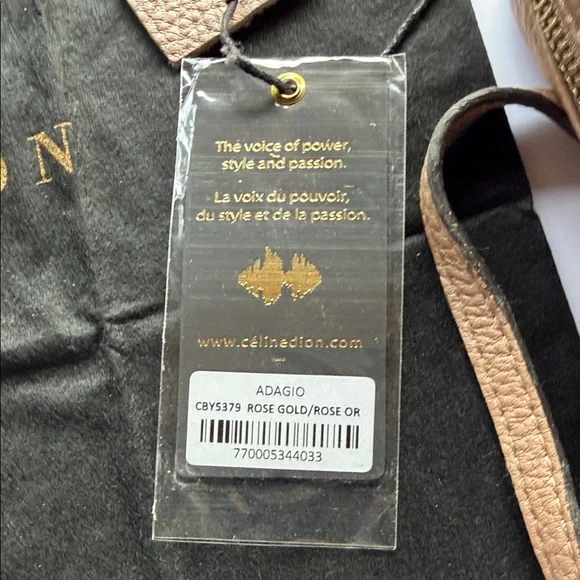 Céline Dion Collection Pebbled Leather Crossbody Bag in Blush Taupe - Picture 13 of 14